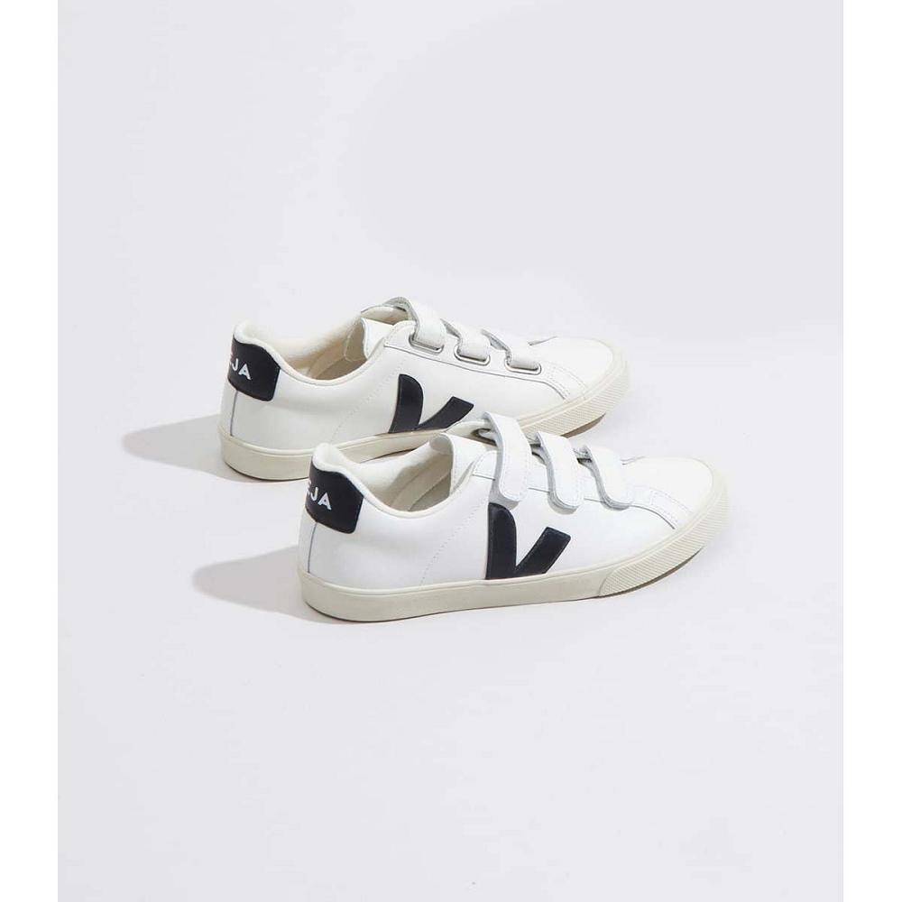 Veja 3-LOCK LEATHER Men's Sneakers White/Black | CA 300NWY